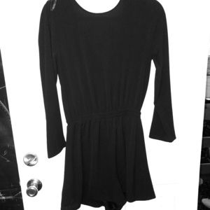 Plain Black Long Sleeve Romper— Never been Worn!